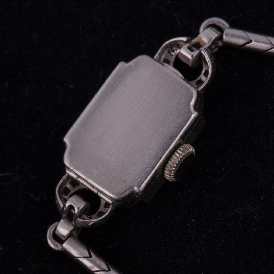 Diamond Platinum and Gold Movado Bracelet Cocktail — image 4