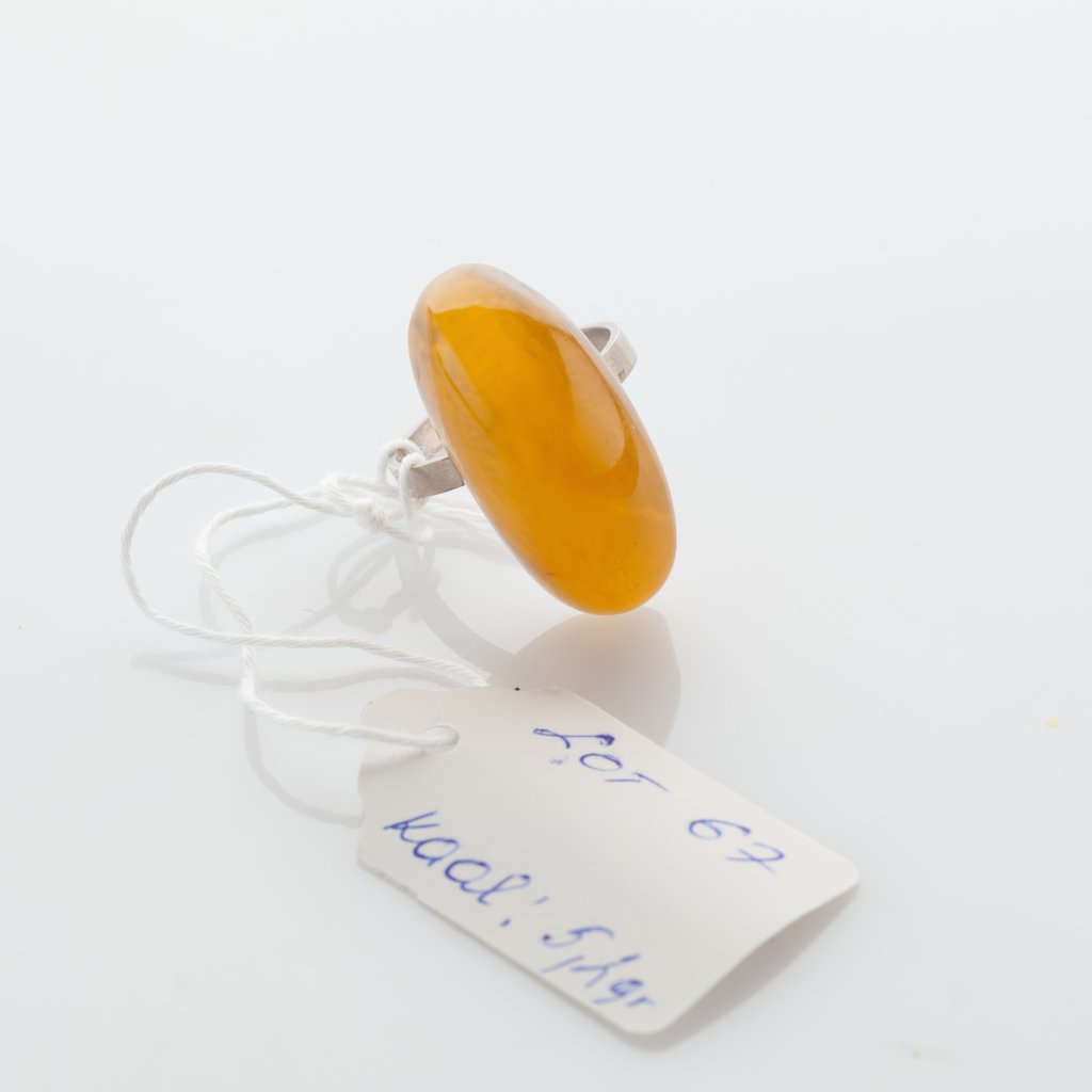 Natural Old Baltic Amber ring. — image 4