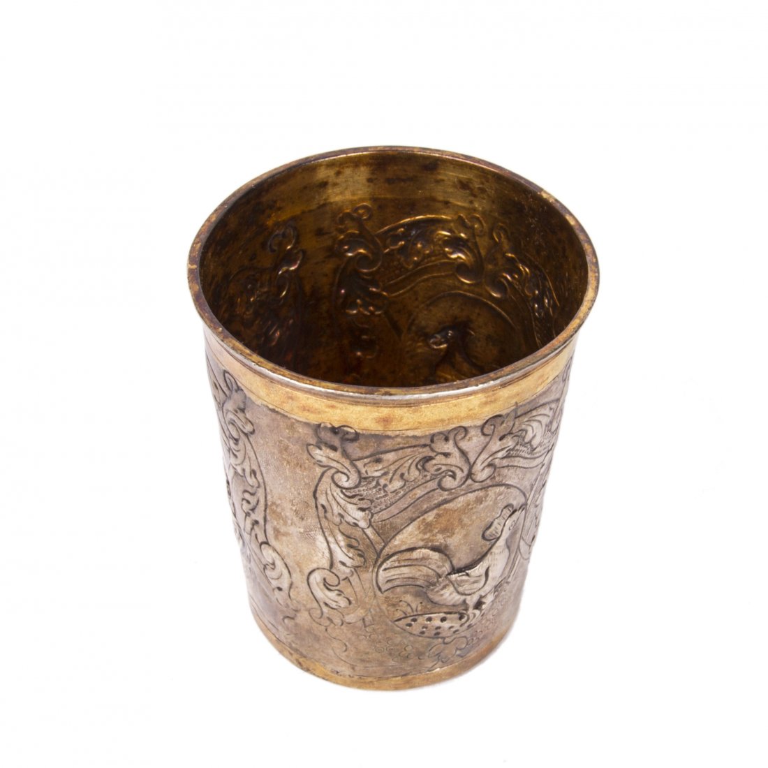 Russian 18th century engraved silver baker — image 1