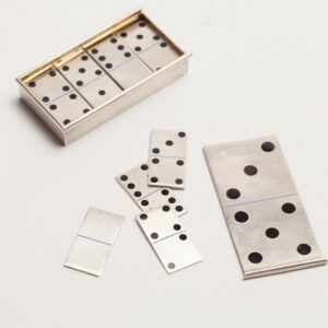 Russian collection of chips for dominoes in a case — image 1