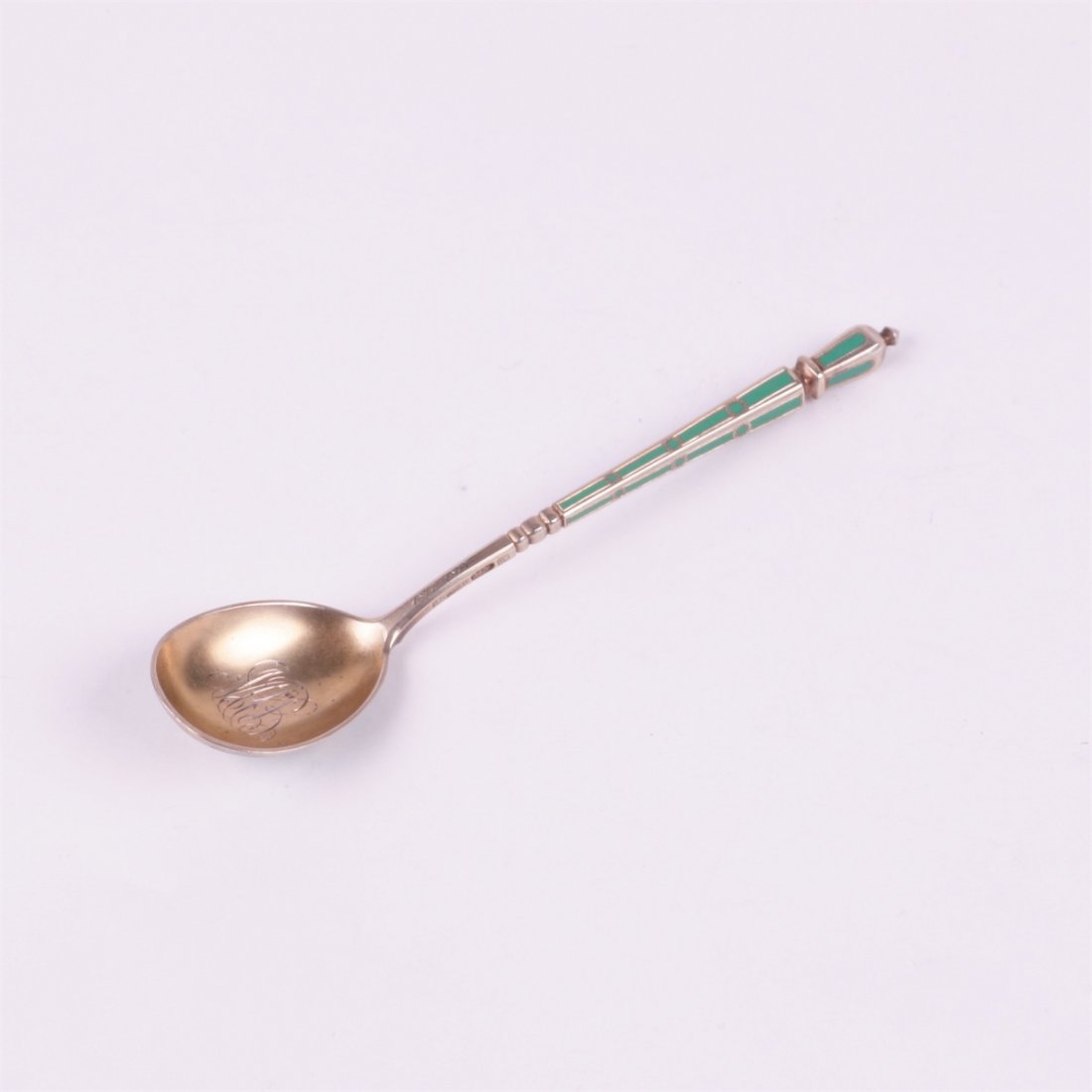 Russian silver spoon.Workshop of Grachev, makers mark — image 2