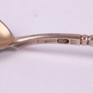 Russian silver spoon.Workshop of Grachev, makers mark — image 4
