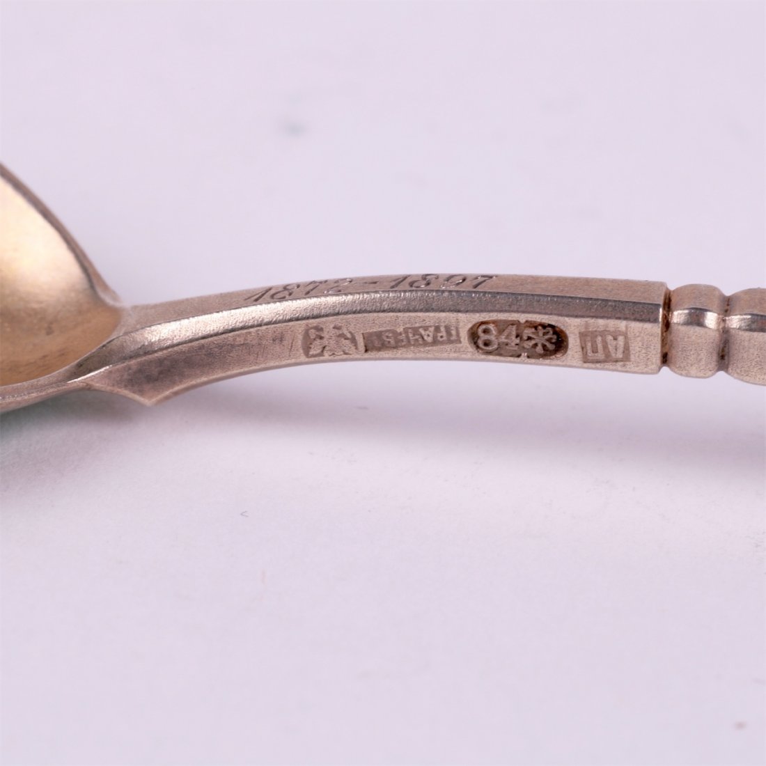 Russian silver spoon.Workshop of Grachev, makers mark — image 4