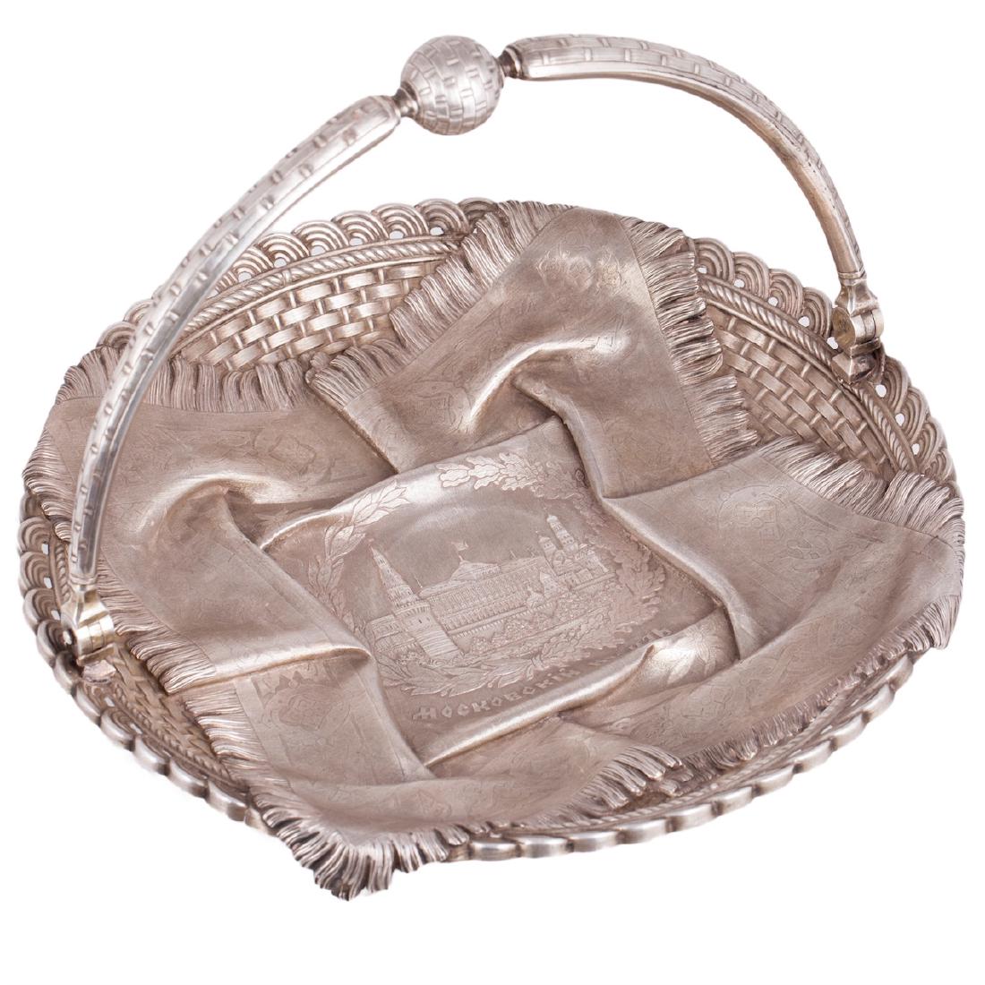 Russian silver Trompe l'oeil plate, P.Loskutov — image 2