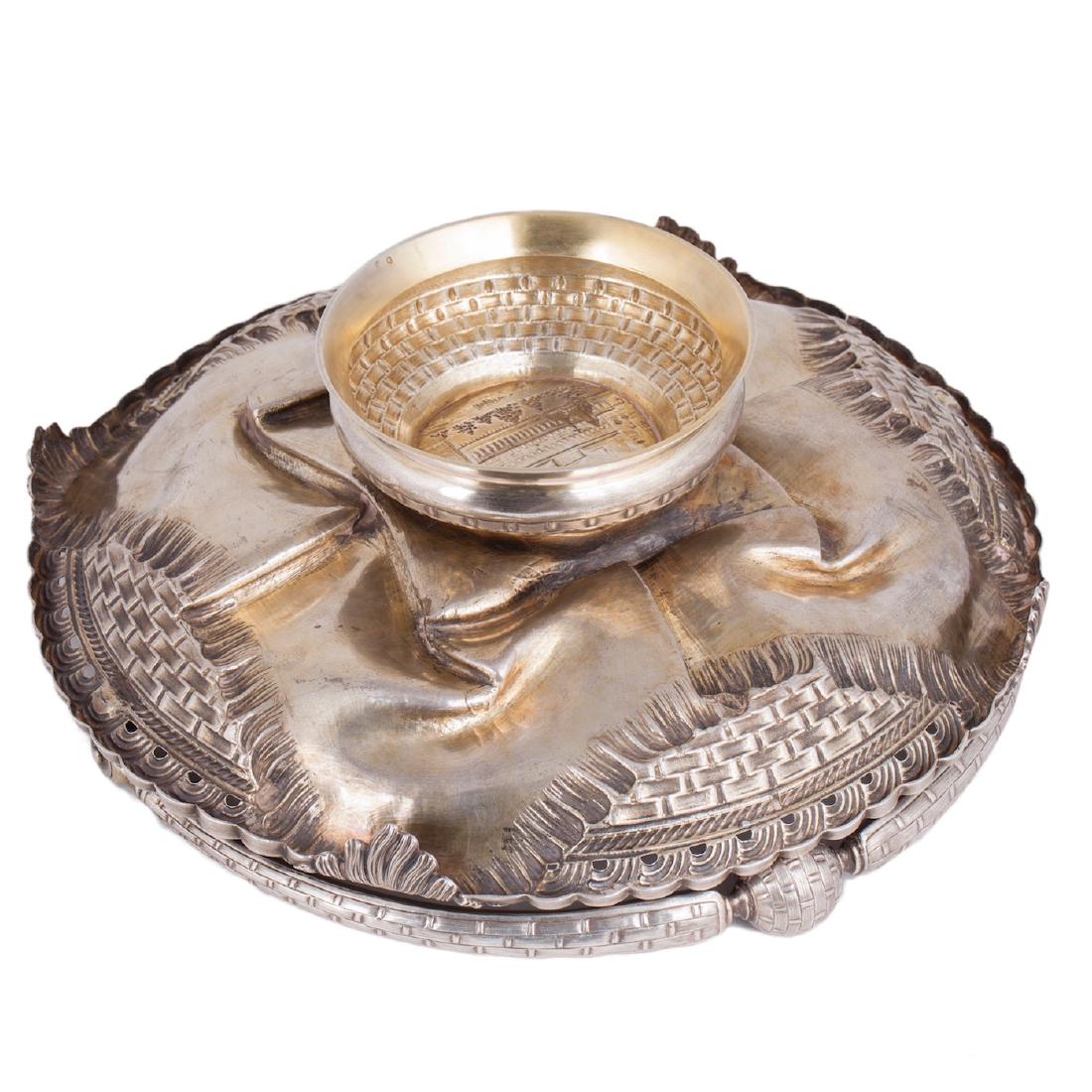 Russian silver Trompe l'oeil plate, P.Loskutov — image 5
