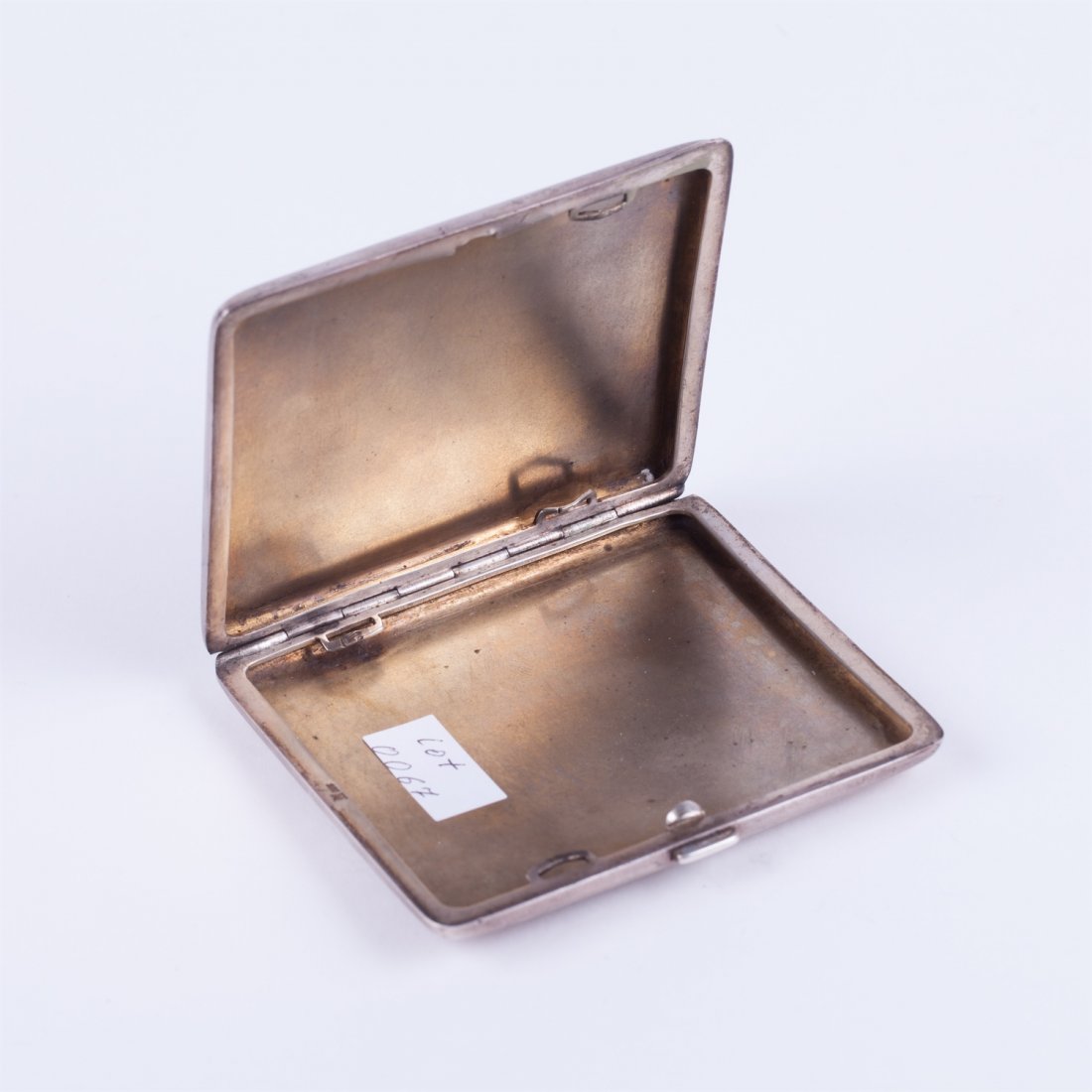 Silver cigarette case with enamel. — image 3