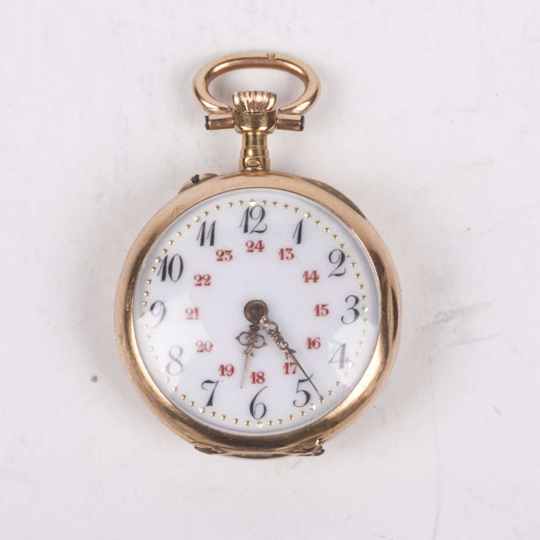 18K gold women's pocket watch with diamonds — image 2