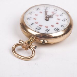 18K gold women's pocket watch with diamonds — image 4