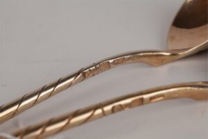 Dessert set: jam spoon and tea spoon. 1841 yr. Moscow. — image 3