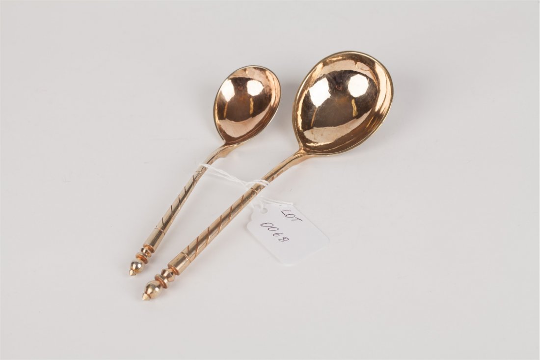 Dessert set: jam spoon and tea spoon. 1841 yr. Moscow. — image 4