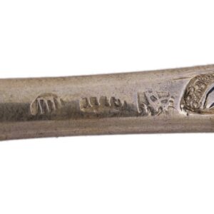Russian decorative silver-gilt and niello spoon — image 6