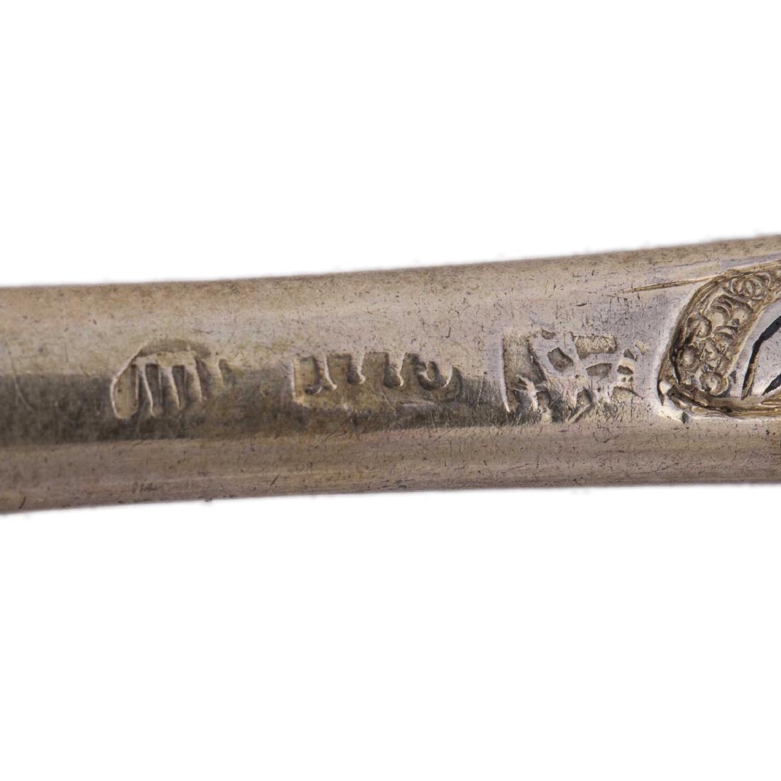 Russian decorative silver-gilt and niello spoon — image 6
