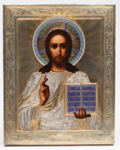 Russian Icon Christ Pantokrator by Khlebnikov — image 1