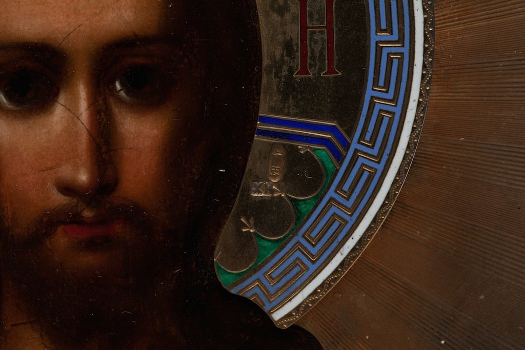 Russian Icon Christ Pantokrator by Khlebnikov — image 4