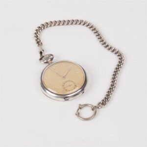 Silver pocket watch "Omega". — image 1