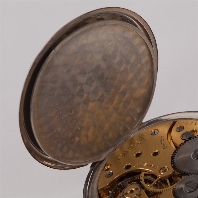 Silver pocket watch "Omega". — image 6