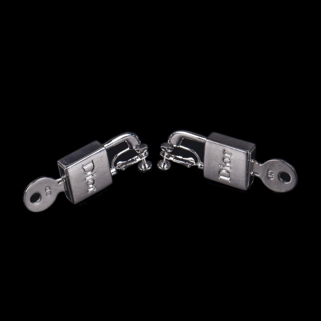 Christian Dior earrings in the shape of keylock clip — image 1