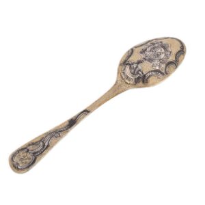 Russian decorative silver-gilt and niello spoon — image 1