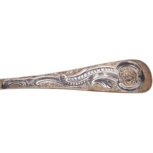 Russian decorative silver-gilt and niello spoon — image 4