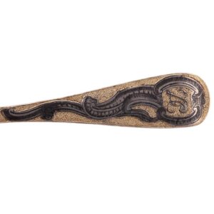 Russian decorative silver-gilt and niello spoon — image 4