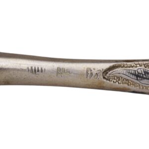 Russian decorative silver-gilt and niello spoon — image 6