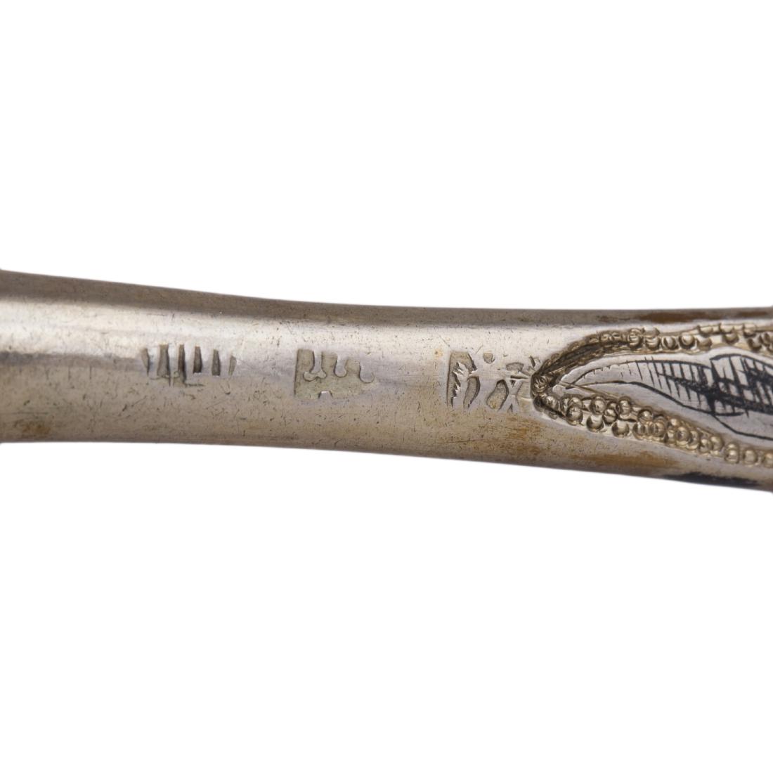 Russian decorative silver-gilt and niello spoon — image 6