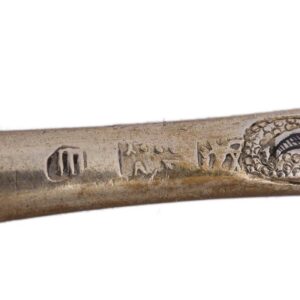 Russian decorative silver-gilt and niello spoon — image 6