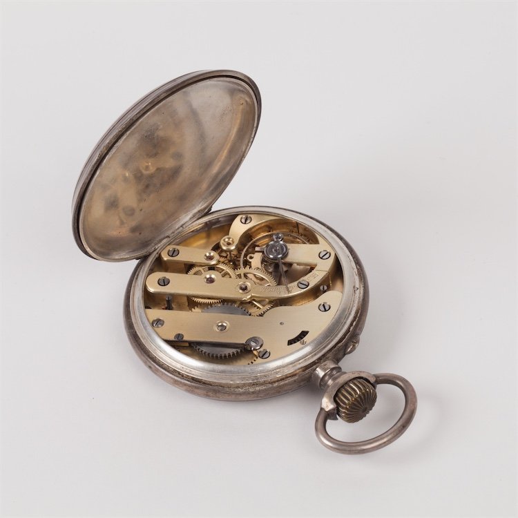 Silver pocket watch "Regulateur". — image 5