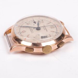 "Suisse" 18K gold men's chronograph wristwatch — image 3