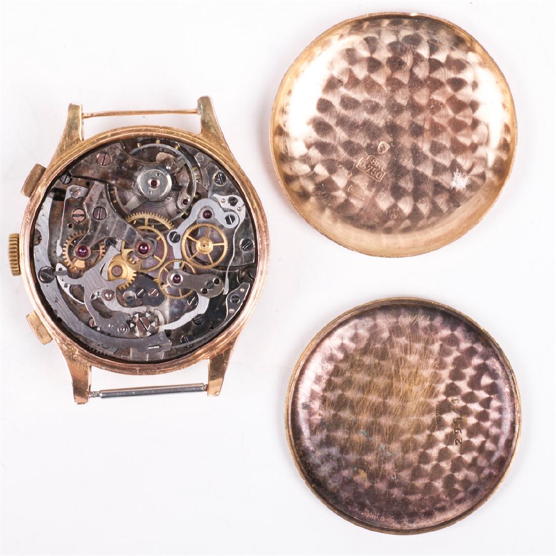 "Suisse" 18K gold men's chronograph wristwatch — image 4