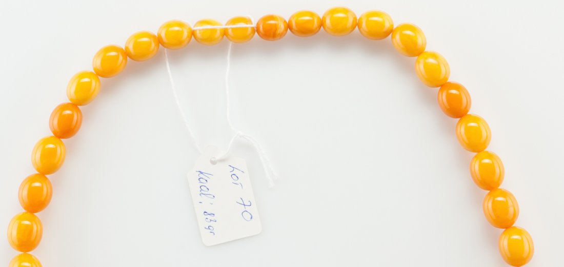 Antique Natural Baltic Amber Butterscotch necklace. — image 6