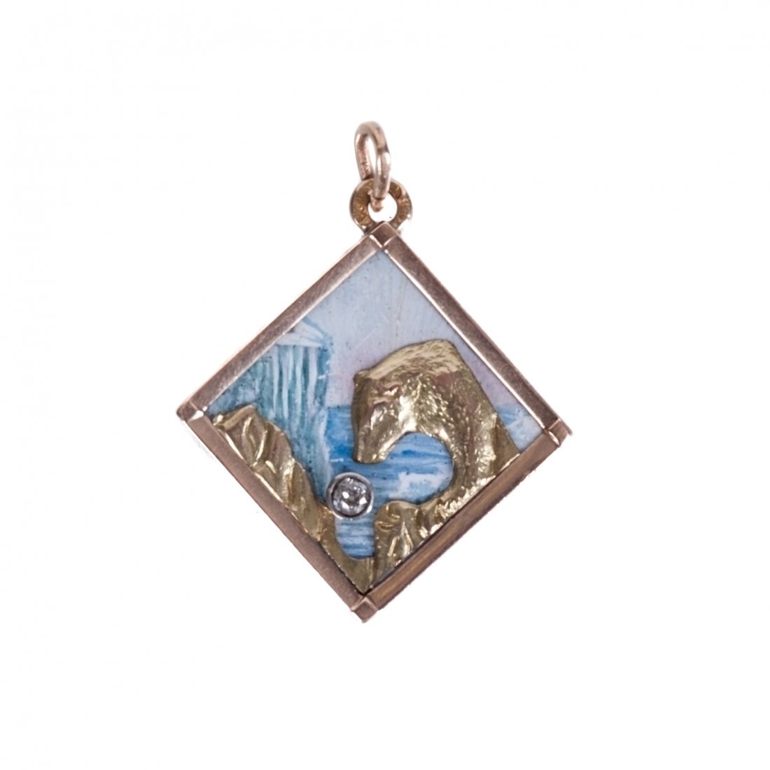 Medallion with Polar Bear. Faberge workshop. — image 1