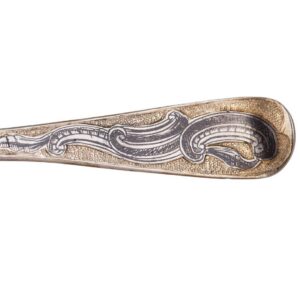 Russian decorative silver-gilt and niello spoon — image 5