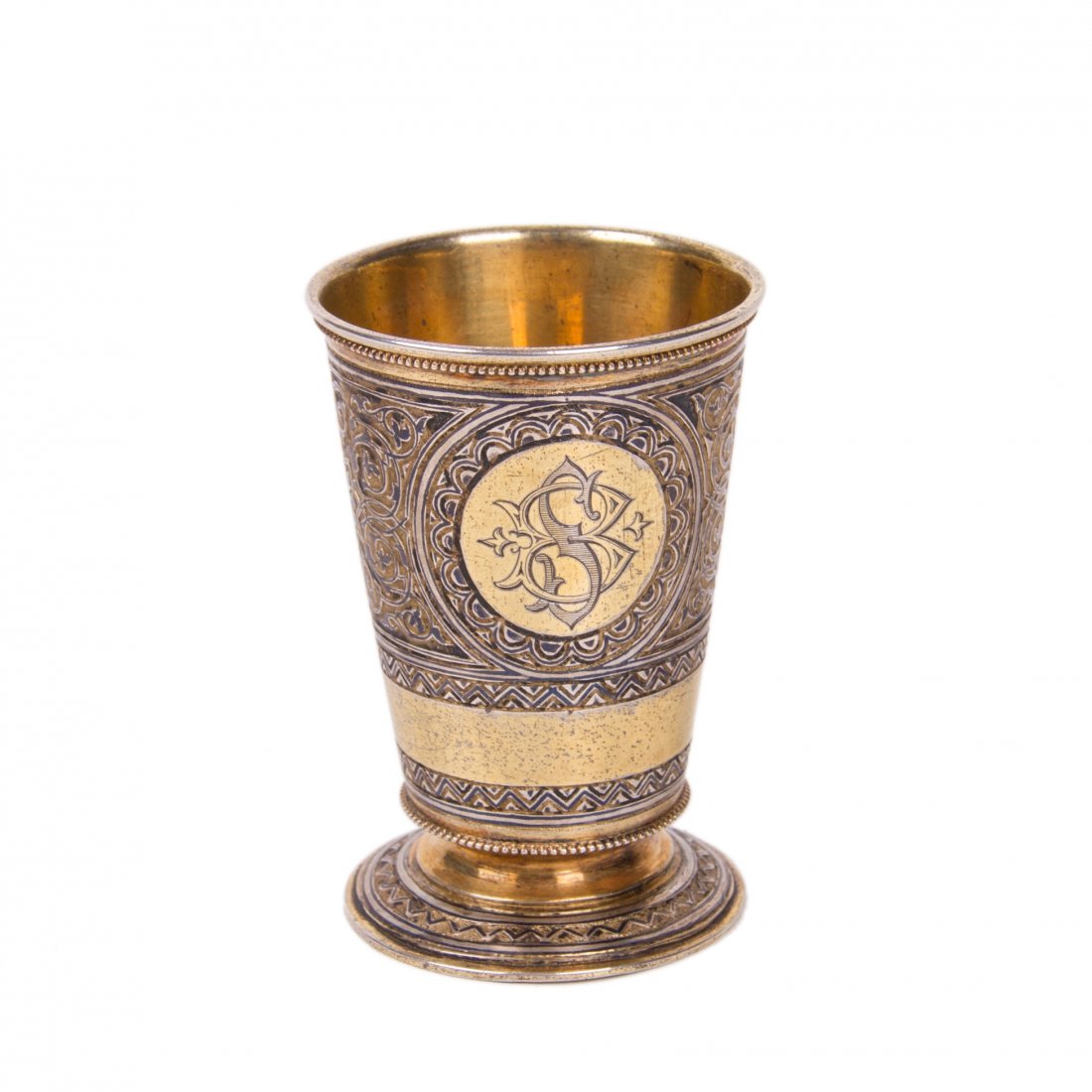 Russian silver-gilt baker with the Moscow Kremlin view — image 2