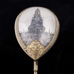 Russian silver jam spoon with depiction. Marya — image 2