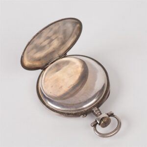 Silver pocket watch "Ernest Mougin Besancon" with — image 3