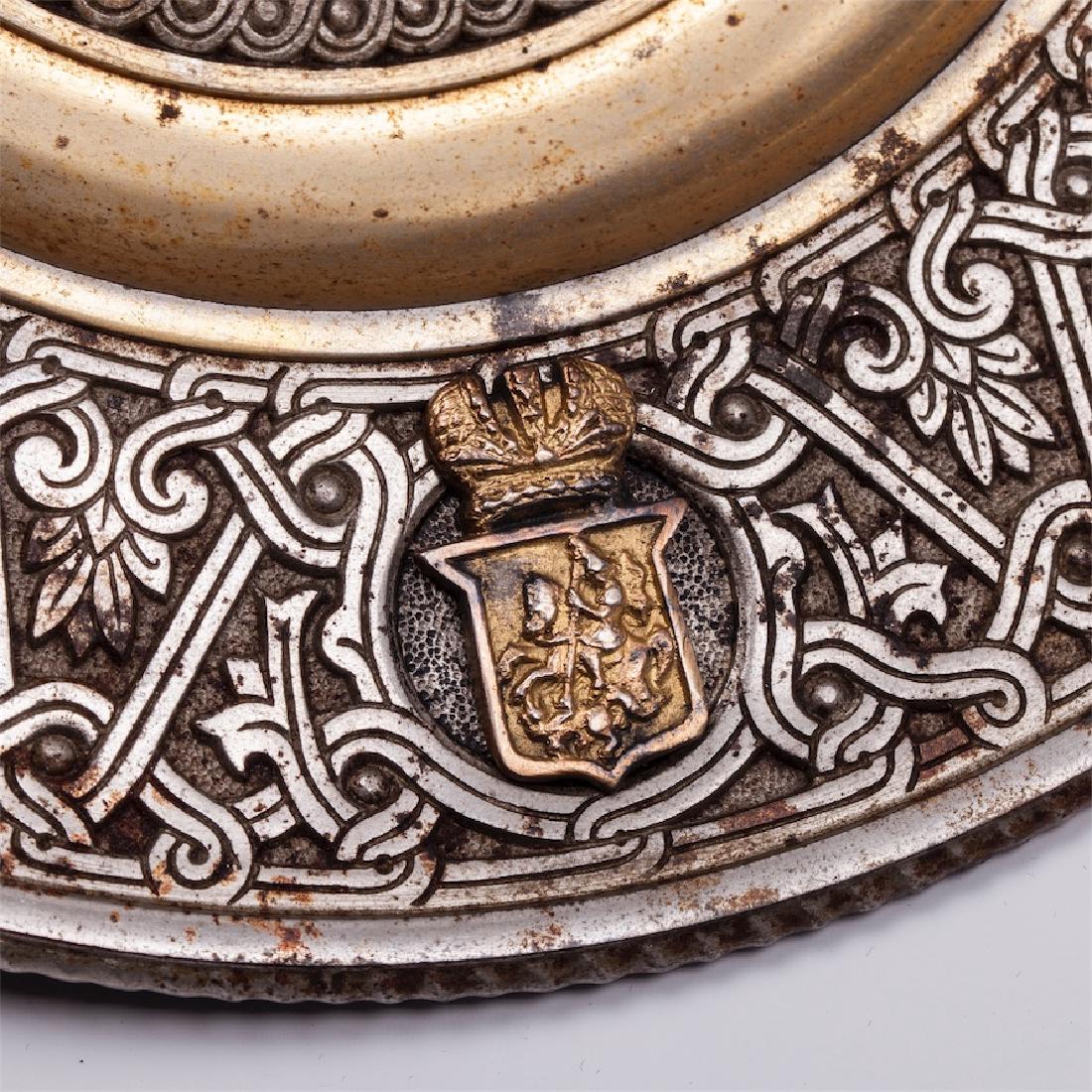 1880 Russian memorable parcel-gilt brass plate — image 4