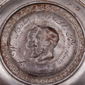 1880 Russian memorable parcel-gilt brass plate — image 5