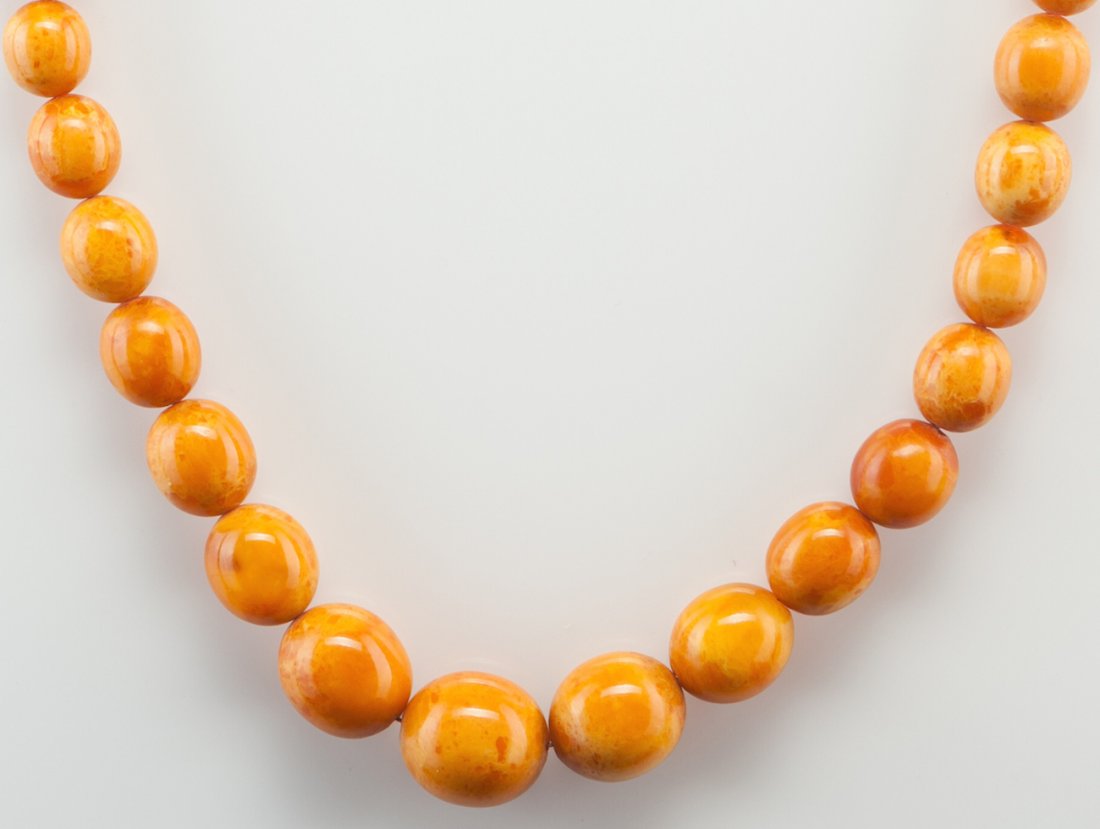 Antique Natural Baltic Amber Butterscotch necklace. — image 5