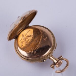 "Le coultre" enamel and diamond pocket watch — image 3