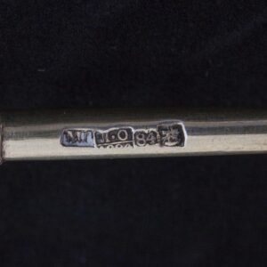 Russian silver jam spoon with depiction. Marya — image 4