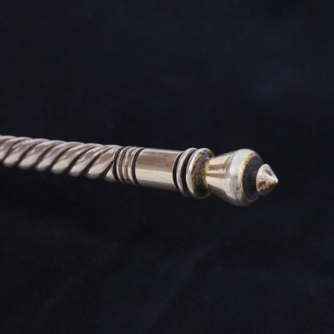 Russian silver jam spoon with depiction. Marya — image 5