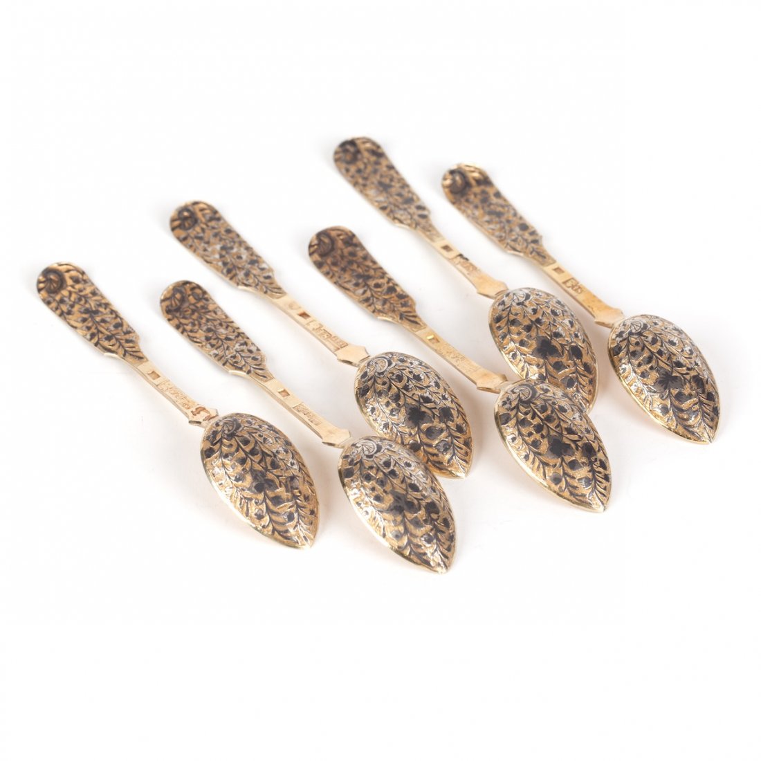 Set of 6 spoons. 1840 yr. Moscow. — image 1