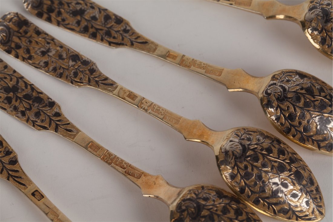 Set of 6 spoons. 1840 yr. Moscow. — image 2