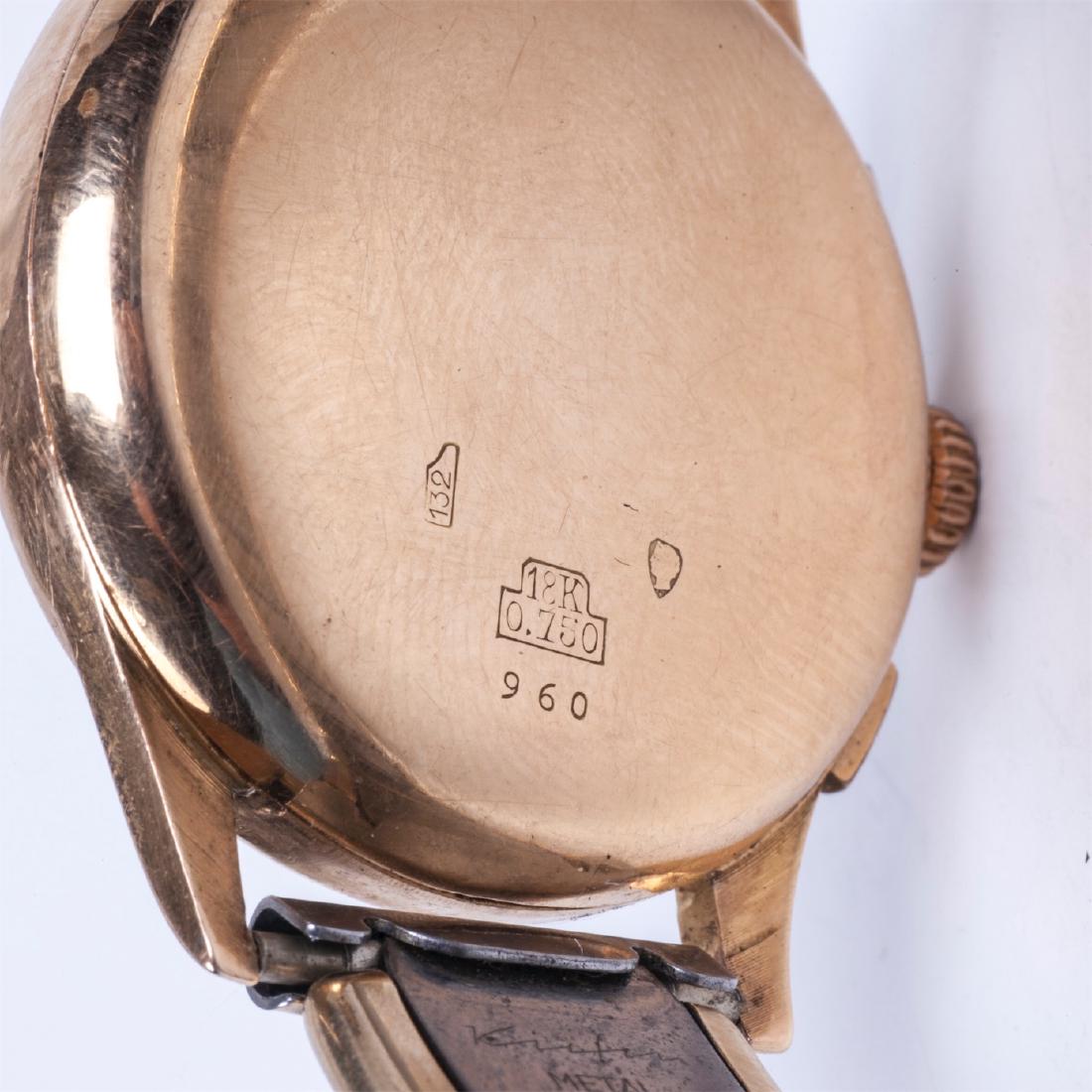 "Suisse" 18K gold men's chronograph wristwatch — image 3