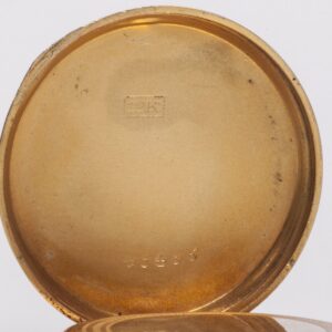 12K gold open face pocket watch with enamel — image 7