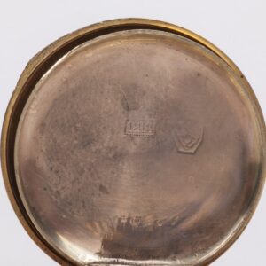 12K gold open face pocket watch with enamel — image 8