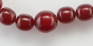Antique Natural Baltic Amber Dark Red necklace. — image 4