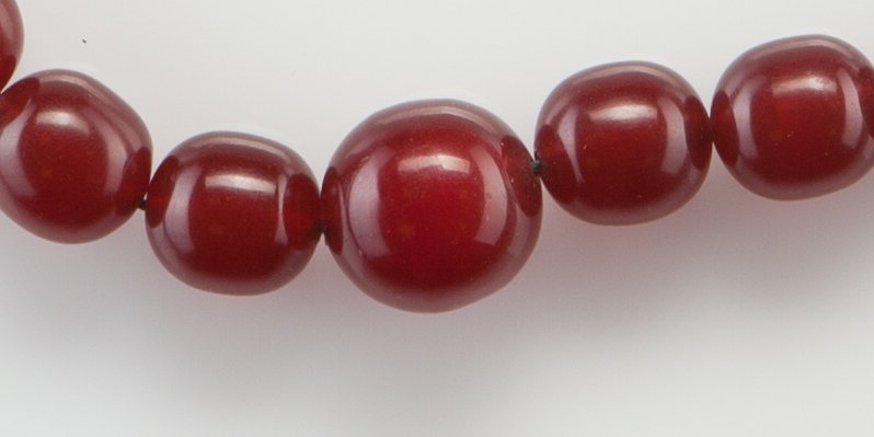 Antique Natural Baltic Amber Dark Red necklace. — image 4