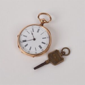 Gold pocket watch with keys. — image 1